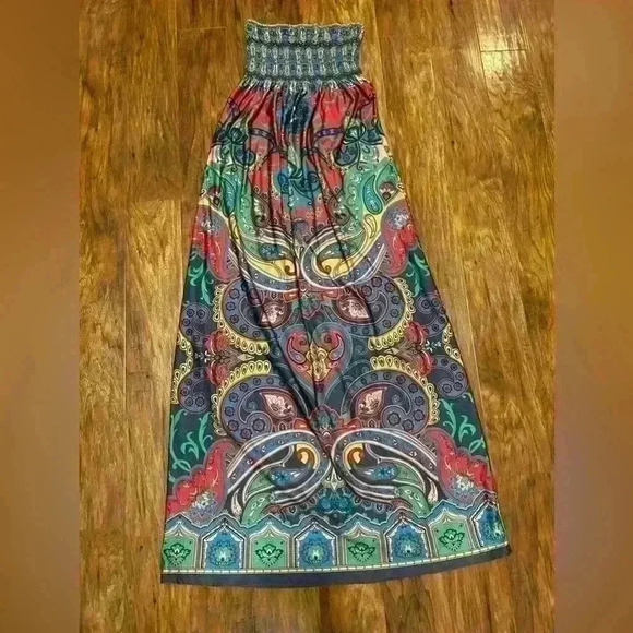 Flying Tomato Women’s Size S Halter Maxi Dress with Multicolored Paisley Print - Picture 1 of 9
